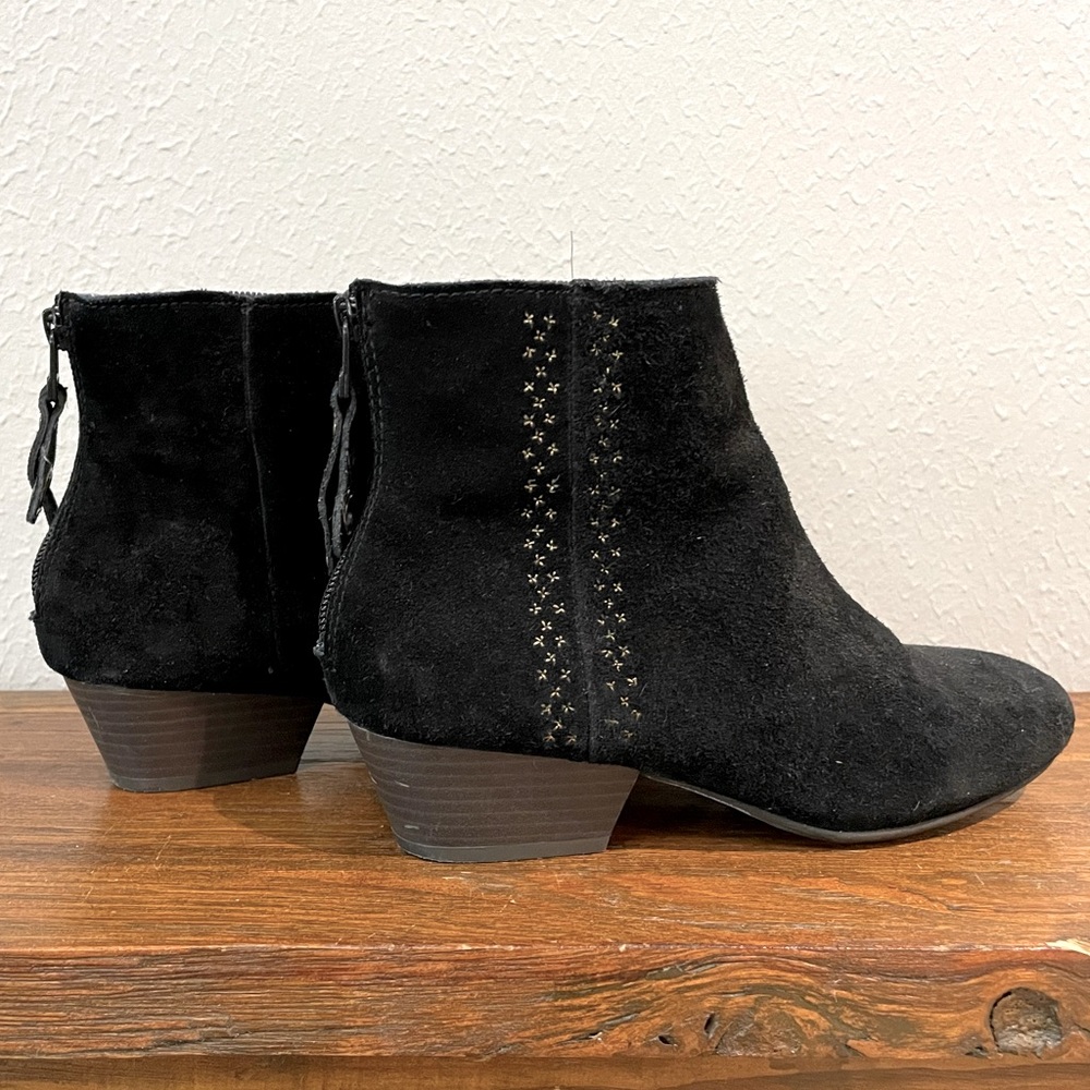 Calvin Klein black suede booties